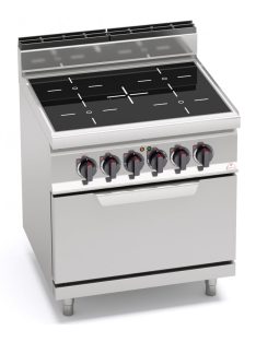   4 zónás kerámialapos főzőlap, GN2/1 statikus sütővel - Berto's