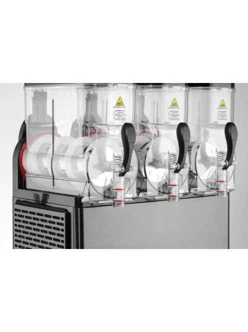 Jégkása gép 3x12 l, Arktic,Hendi 36L, Fekete