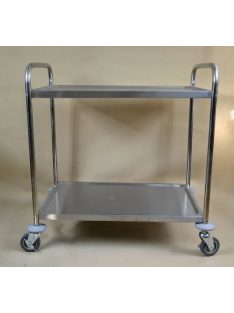 Rozsdamentes 2 szintes zsúrkocsi