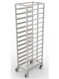 Rozsdamentes 1 oszlopos tálcatartó kocsi 1/1