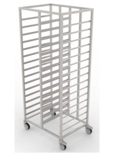 Rozsdamentes 1 oszlopos tálcatartó kocsi 1/1