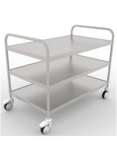 Rozsdamentes 3 szintes zsúrkocsi