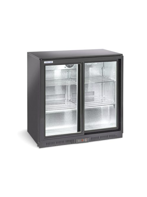 Bárhűtő, 2 tolóajtós üvegezett, LED világítással, 205 liter, ipari, 
