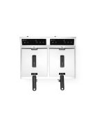 Indukciós olajsütő olajleeresztő csappal - 2 x 8 L, HENDI, Profi Termékcsalád, 16L, 230V/7000W, 577x609x(H)410mm