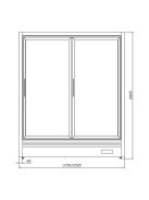 SZ-1 OS 2D/90 OSLO Fagyasztó faliregál telep. aggr. (ventilációs)