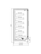SZ-1 OS 2D/90 OSLO Fagyasztó faliregál telep. aggr. (ventilációs)