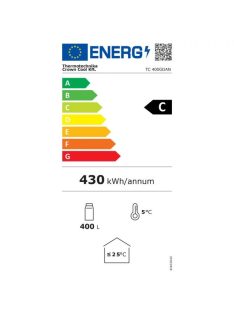 Üvegajtós hűtővitrin - 401 liter